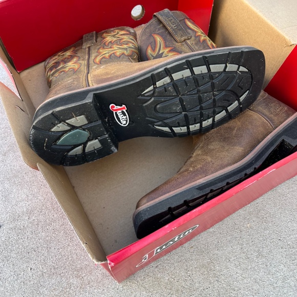 Justin men’s boot size 10D main image 4
